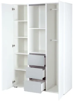 2-Deurs Kast Jasmijn Met 3 Segmenten -Dolu Verkoopwinkel 2 Deurs Kast Jasmijn 3 4