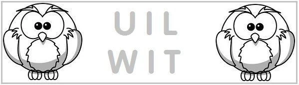 2-Deurs Kast Uil Wit 5 2-Deurs Kast Uil Wit - Afbeelding 5