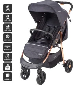 Babygo Style Black Rose 3-in-1 Kinderwagen Incl. Autostoel 6321 -Dolu Verkoopwinkel 6321 style3in1 blackrose 5 babygo