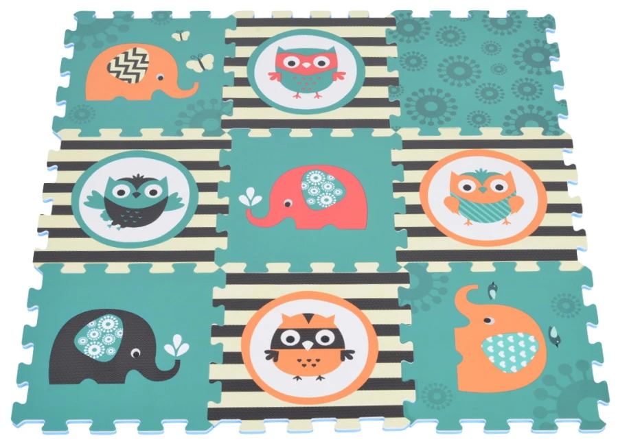 Cangaroo Olifant & Uil 9 Stuks Schuimrubberen Puzzelmat 3064 1 Cangaroo Olifant & Uil 9 Stuks Schuimrubberen Puzzelmat 3064