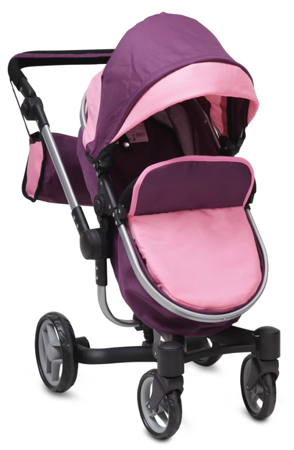 Cangaroo Violette Poppen Kinderwagen 6807 2 Cangaroo Violette Poppen Kinderwagen 6807 - Afbeelding 2