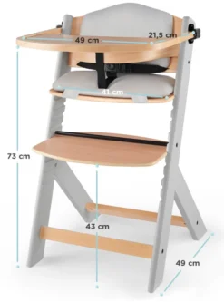 Kinderkraft Enock Grijs/Naturel Houten Kinderstoel Met Zitverkleiner KHENOC0PGRY0000 15 Kinderkraft Enock Grijs/Naturel Houten Kinderstoel Met Zitverkleiner KHENOC0PGRY0000 -Dolu Verkoopwinkel Kinderkraft Enock Grey Kinderstoel met Zitverkleiner KHENOC0PGRY0000 7