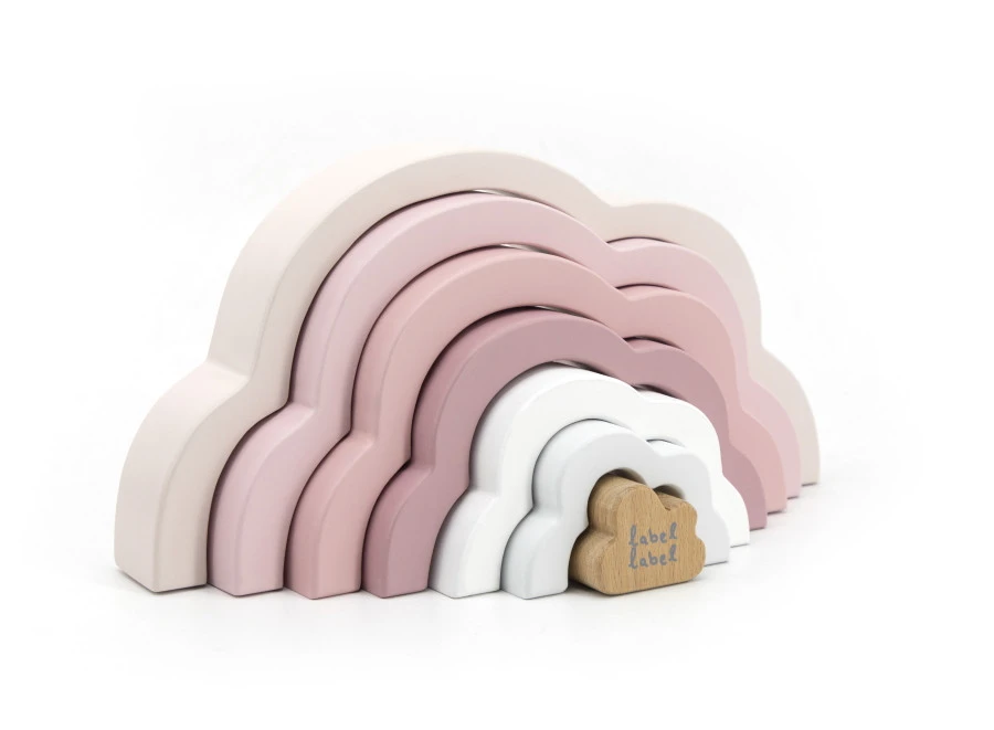 Label Label Cloud Roze Houten Regenboog Puzzel LLWT-25286 2 Label Label Cloud Roze Houten Regenboog Puzzel LLWT-25286 - Afbeelding 2