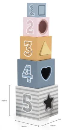 PolarB 2-in-1 Houten Stapelblokken En Vormenstoof 44016 -Dolu Verkoopwinkel PolarB 2 in 1 Houten Stapelblokken en Vormenstoof 44016 8