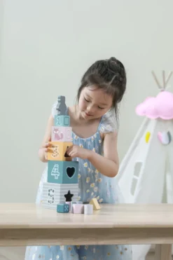 PolarB 2-in-1 Houten Stapelblokken En Vormenstoof 44016 -Dolu Verkoopwinkel PolarB 2 in 1 Houten Stapelblokken en Vormenstoof 44016 9