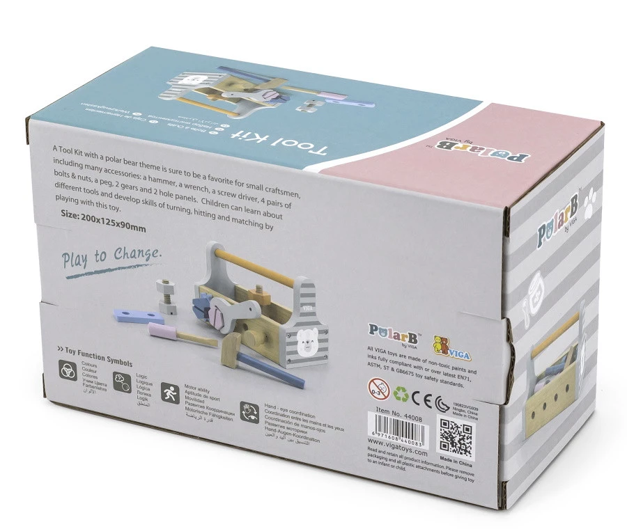 PolarB Houten Gereedschapskist 44008 7 PolarB Houten Gereedschapskist 44008 - Afbeelding 7