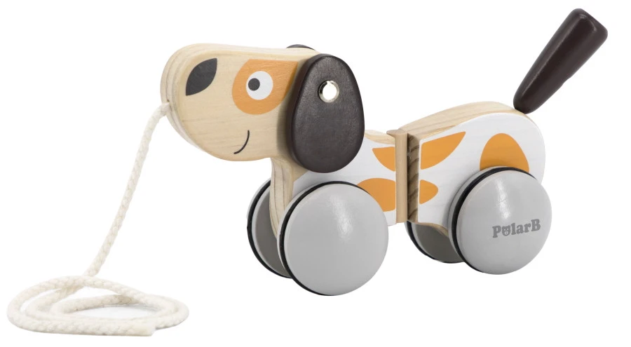 PolarB Puppy Luxe Houten Trekfiguur 44043 1 PolarB Puppy Luxe Houten Trekfiguur 44043
