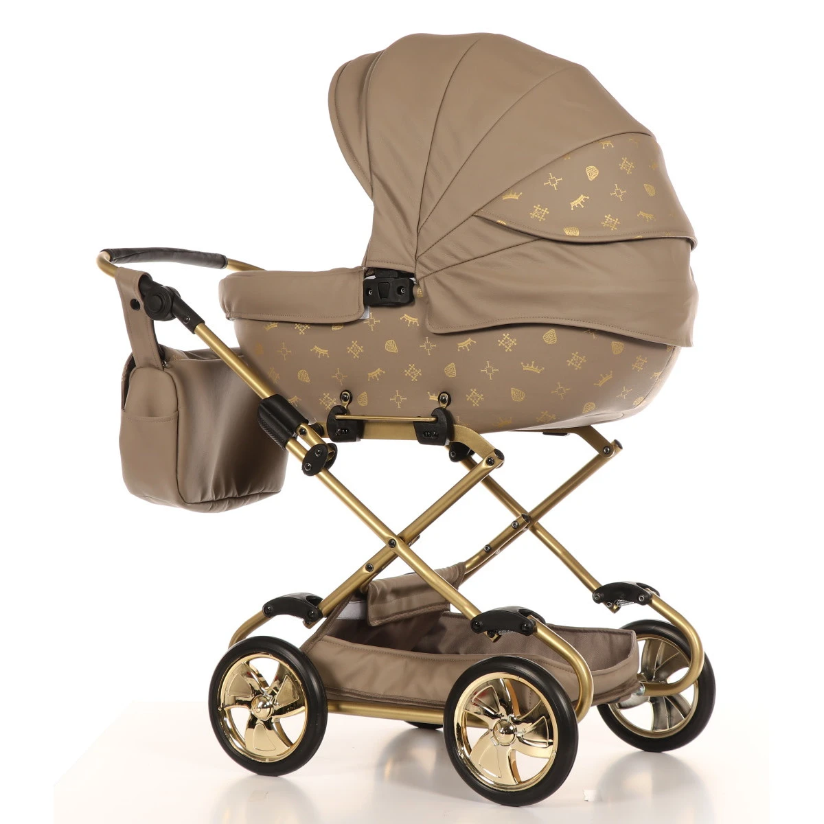 Tako Mini Imperial Beige/Gold Poppen Kinderwagen Incl. Tas 02 2 Tako Mini Imperial Beige/Gold Poppen Kinderwagen Incl. Tas 02 - Afbeelding 2