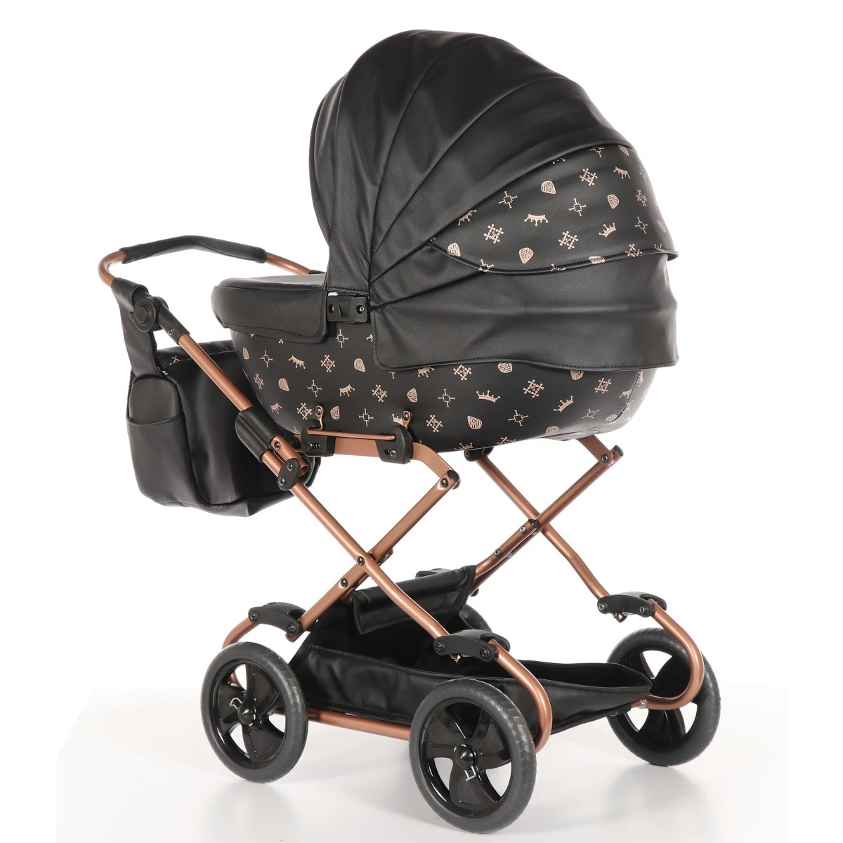 Tako Mini Imperial Black/Rose Poppen Kinderwagen Incl. Tas 04 3 Tako Mini Imperial Black/Rose Poppen Kinderwagen Incl. Tas 04 - Afbeelding 3
