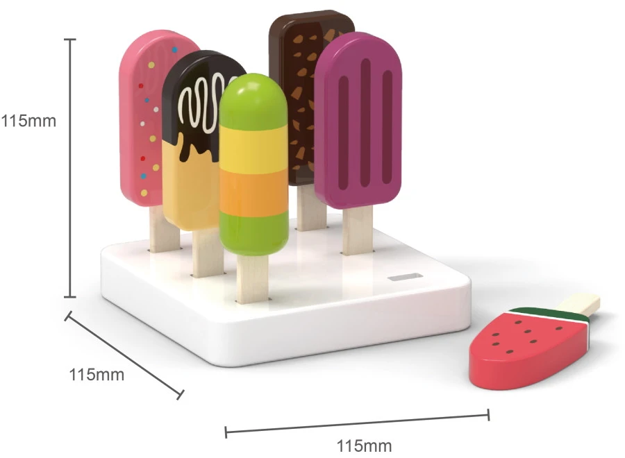 Viga 6 Stuks Houten Speelgoed IJsjes 44528 4 Viga 6 Stuks Houten Speelgoed IJsjes 44528 - Afbeelding 4