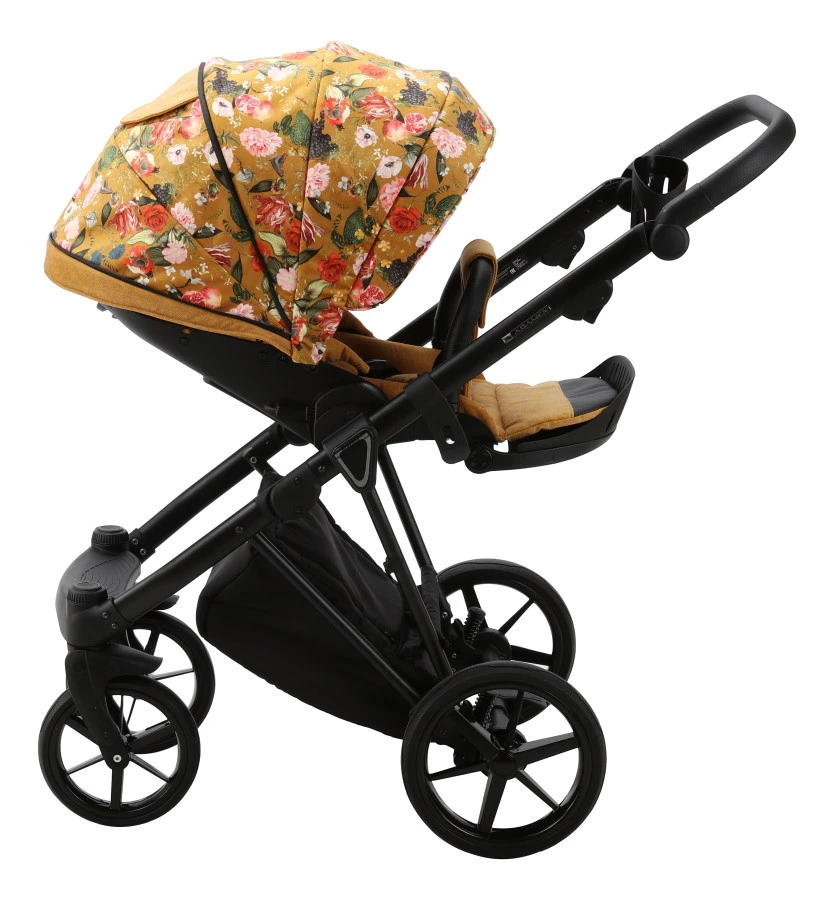 Adamex Porto Flowers Ochre 2-in-1 Kinderwagen FL-3 7 Adamex Porto Flowers Ochre 2-in-1 Kinderwagen FL-3 - Afbeelding 7
