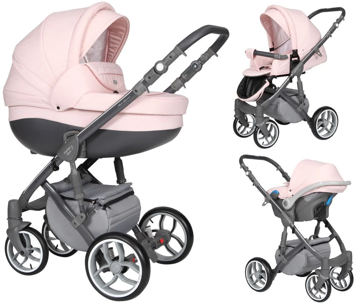 Baby Merc Faster 3 Pink Kinderwagen Incl. Autostoel FIII 91 1 Baby Merc Faster 3 Pink Kinderwagen Incl. Autostoel FIII 91