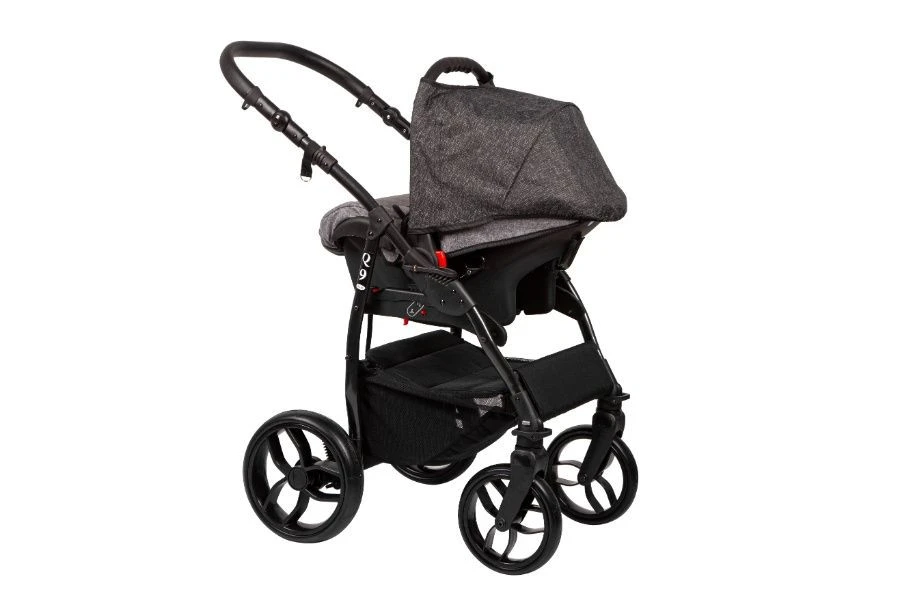 Baby Merc Q9 Black/Grey Kinderwagen Incl. Autostoel Q9/177B - Afbeelding 4