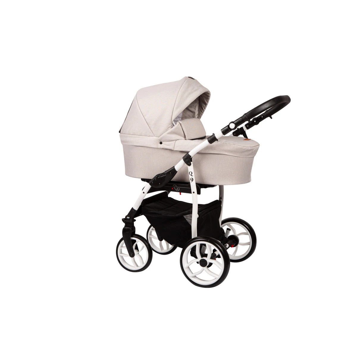 Baby Merc Q9 White/Beige Kinderwagen Incl. Autostoel Q9/197C 2 Baby Merc Q9 White/Beige Kinderwagen Incl. Autostoel Q9/197C - Afbeelding 2