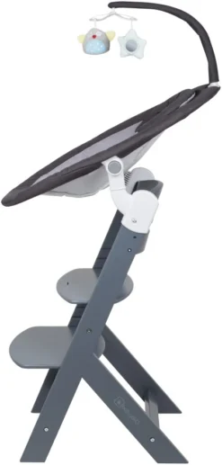 Babygo Homey Set Black/Grey Babyschommel En Kinderstoel 19012 -Dolu Verkoopwinkel babygo homey set dark greygrey babyschommel en kinderstoel 19012 4