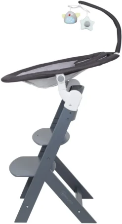 Babygo Homey Set Black/Grey Babyschommel En Kinderstoel 19012 -Dolu Verkoopwinkel babygo homey set dark greygrey babyschommel en kinderstoel 19012 5