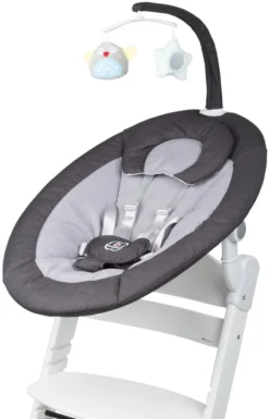 Babygo Homey Set Black/White Babyschommel En Kinderstoel 19014 -Dolu Verkoopwinkel babygo homey set dark greywhite babyschommel en kinderstoel 19014 3