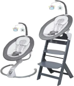 Babygo Homey Set Grey Babyschommel En Kinderstoel 19022