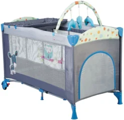 Babygo Sleepwell Blue Campingbed Met Bodemverhoger 4404 -Dolu Verkoopwinkel babygo sleepwell blue campingbed met bodemverhoger 1