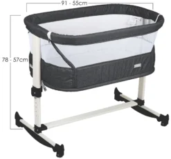 Babygo Vivaldi Dark Grey Wieg Aan Bed 4653 -Dolu Verkoopwinkel babygo vivaldi dark grey wieg aan bed 4653 6