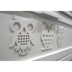 Babykamer Uil Wit: Ledikant, Commode En 2-Deurs Kast -Dolu Verkoopwinkel babykamer uil wit ledikant commode en 2 deurs kast 6 1