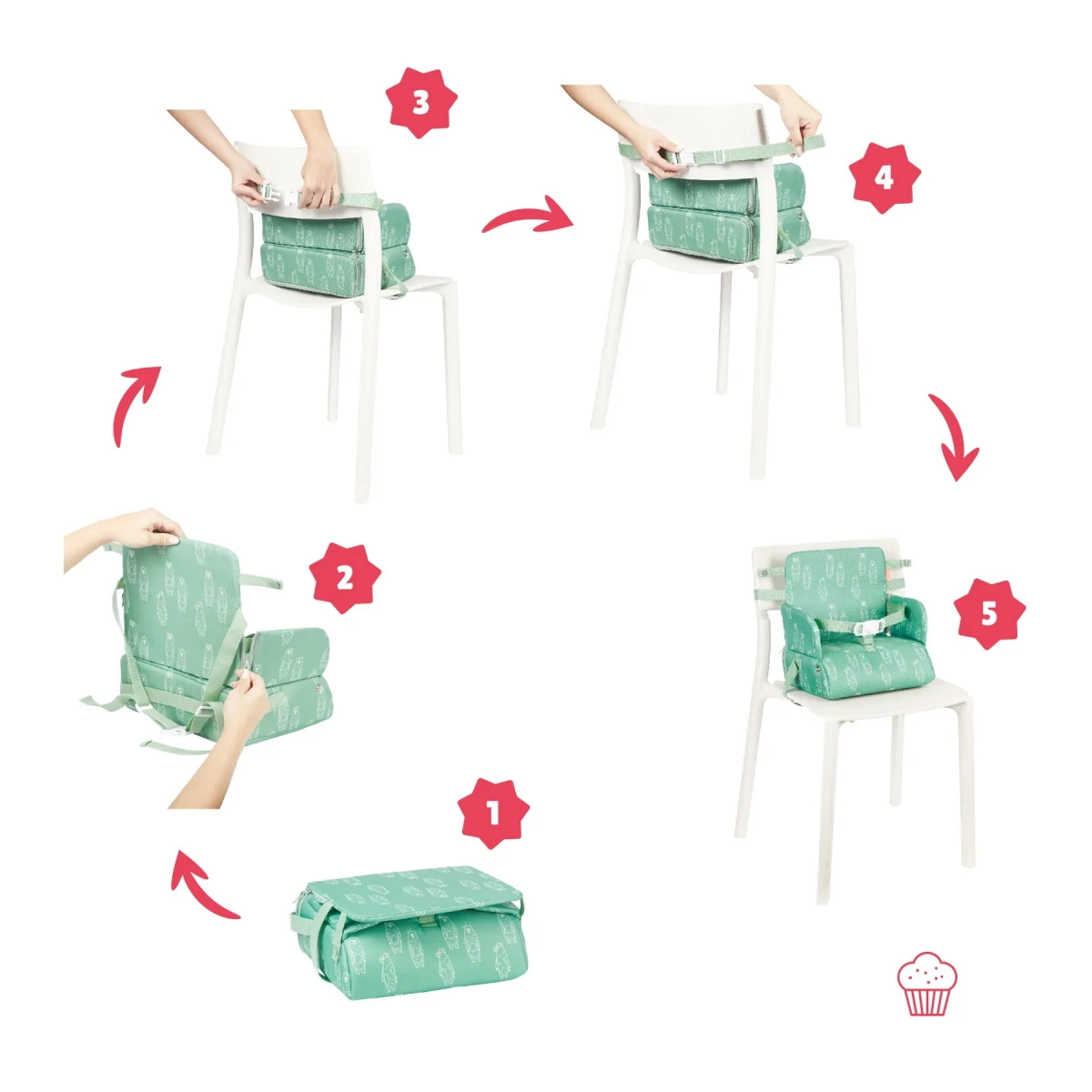 Badabulle Beer 2-in-1 Booster Stoelverhoger En Tas B009409 3 Badabulle Beer 2-in-1 Booster Stoelverhoger En Tas B009409 - Afbeelding 3