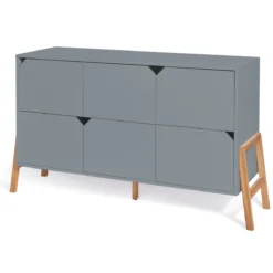 Bellamy Lotta Grey Babykamer: Ledikant/Juniorbed En Commode Met 6 Lades -Dolu Verkoopwinkel bellamy lotta grey commode met 6 lades loszko6s 2 1