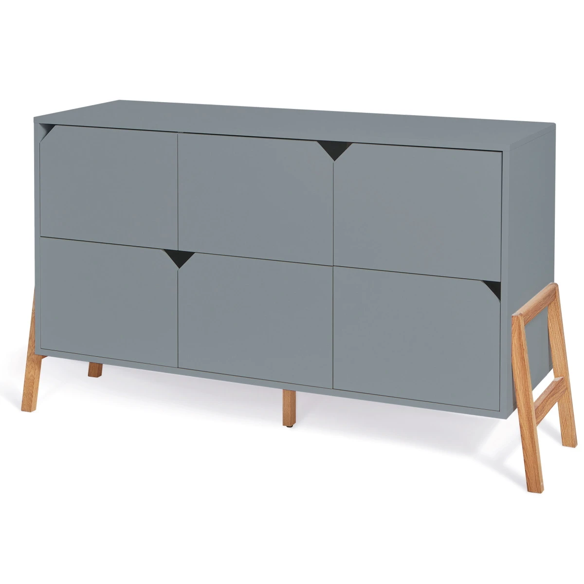 Bellamy Lotta Grey Babykamer: Ledikant/Juniorbed, Commode Met 6 Lades En 2-Deurskast 8 Bellamy Lotta Grey Babykamer: Ledikant/Juniorbed, Commode Met 6 Lades En 2-Deurskast - Afbeelding 8