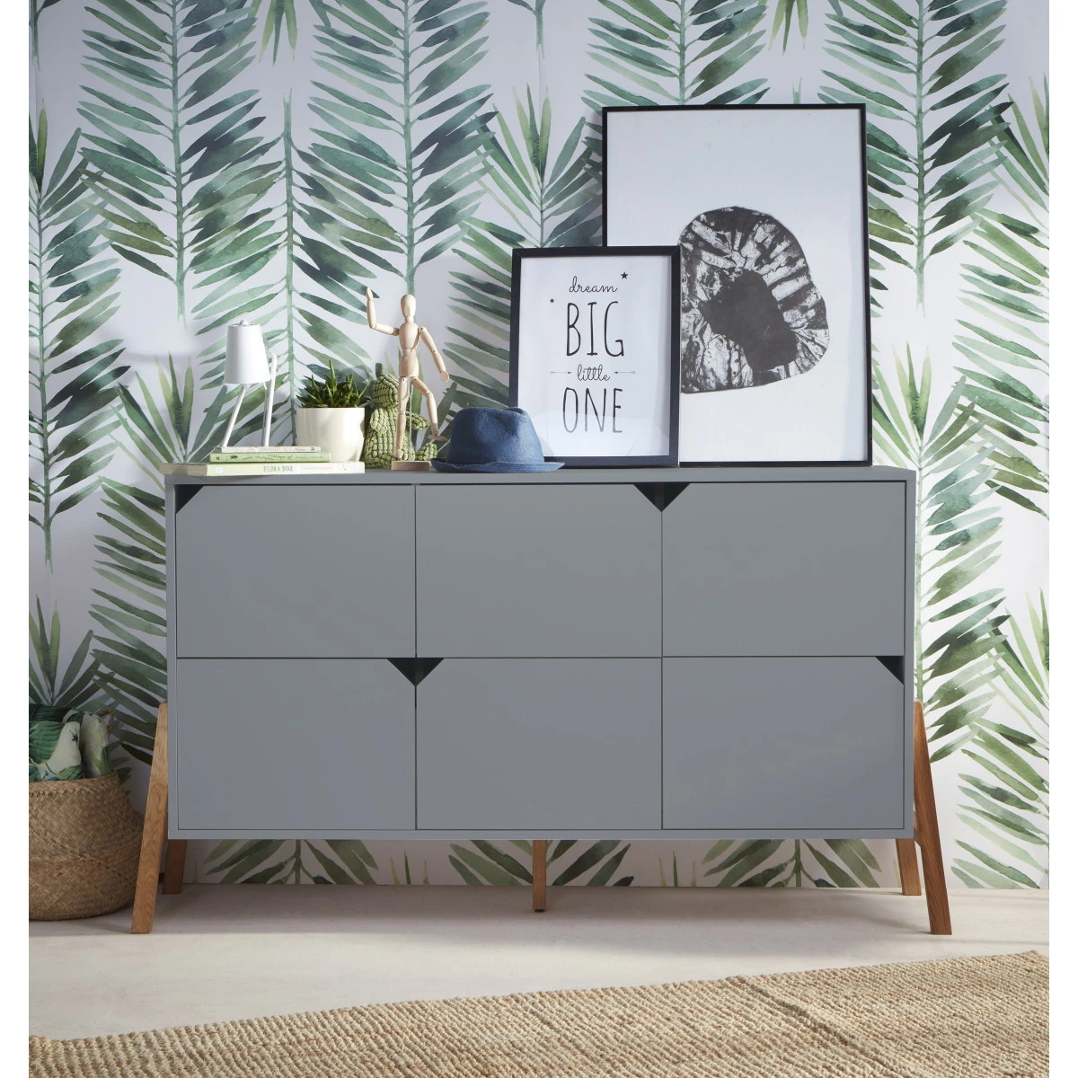 Bellamy Lotta Grey Babykamer: Ledikant/Juniorbed, Commode Met 6 Lades En 2-Deurskast 14 Bellamy Lotta Grey Babykamer: Ledikant/Juniorbed, Commode Met 6 Lades En 2-Deurskast - Afbeelding 14