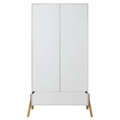 Bellamy Lotta Snow Babykamer: Ledikant/Juniorbed, Commode Met 6 Lades En 2-Deurskast -Dolu Verkoopwinkel bellamy lotta snow 2 deurskast lobisz2d 1 2