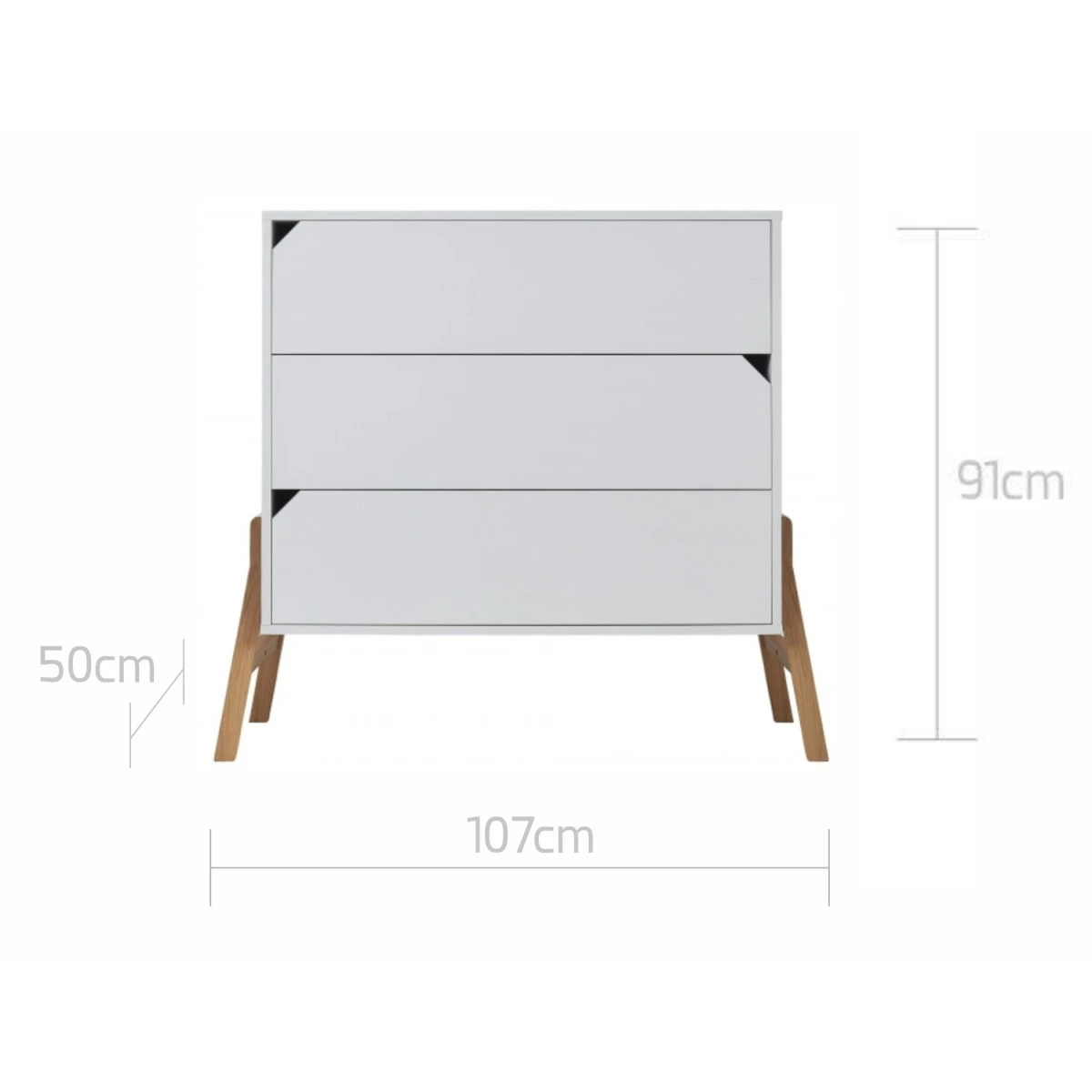Bellamy Lotta Snow Babykamer: Ledikant/Juniorbed, Commode En 2-Deurskast 9 Bellamy Lotta Snow Babykamer: Ledikant/Juniorbed, Commode En 2-Deurskast - Afbeelding 9