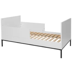 Bellamy Lumi White Babykamer: Ledikant/Juniorbed En Commode -Dolu Verkoopwinkel bellamy lumi white 70 x 140 cm ledikant juniorbed lubilo70 5 1