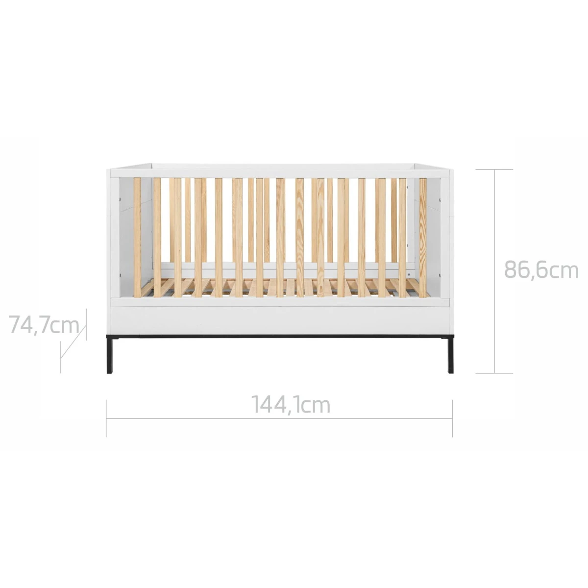 Bellamy Lumi White 70 X 140 Cm Ledikant/Juniorbed LUBILO70 7 Bellamy Lumi White 70 X 140 Cm Ledikant/Juniorbed LUBILO70 - Afbeelding 7