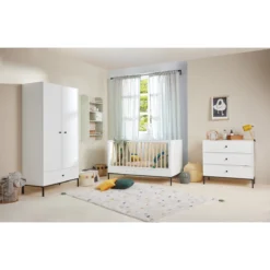 Bellamy Lumi White 2-Deurskast LUBISZ2D 13 Bellamy Lumi White 2-Deurskast LUBISZ2D -Dolu Verkoopwinkel bellamy lumi white babykamer ledikant juniorbed commode en 2 deurskast 2