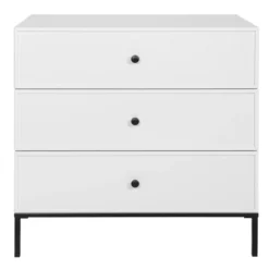 Bellamy Lumi White Babykamer: Ledikant/Juniorbed En Commode -Dolu Verkoopwinkel bellamy lumi white commode lubikomo 1 1