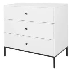 Bellamy Lumi White Babykamer: Ledikant/Juniorbed, Commode En 2-Deurskast -Dolu Verkoopwinkel bellamy lumi white commode lubikomo 2 2
