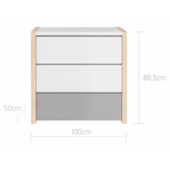 Bellamy Pinette Babykamer: Ledikant/Juniorbed, Commode En 2-Deurskast -Dolu Verkoopwinkel bellamy pinette commode pibskomo 3 2