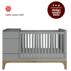 Bellamy UP! Grey 70 X 120/160 Cm 2-in-1 Meegroei Ledikant En Commode -Dolu Verkoopwinkel bellamy up grey 70 x 120 160 cm 2 in 1 meegroei ledikant en commode 3