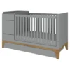 Bellamy UP! Grey 70 X 120/160 Cm 2-in-1 Meegroei Ledikant En Commode Incl. Lade