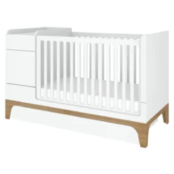 Bellamy UP! White 70 X 120/160 Cm 2-in-1 Meegroei Ledikant En Commode Incl. Lade