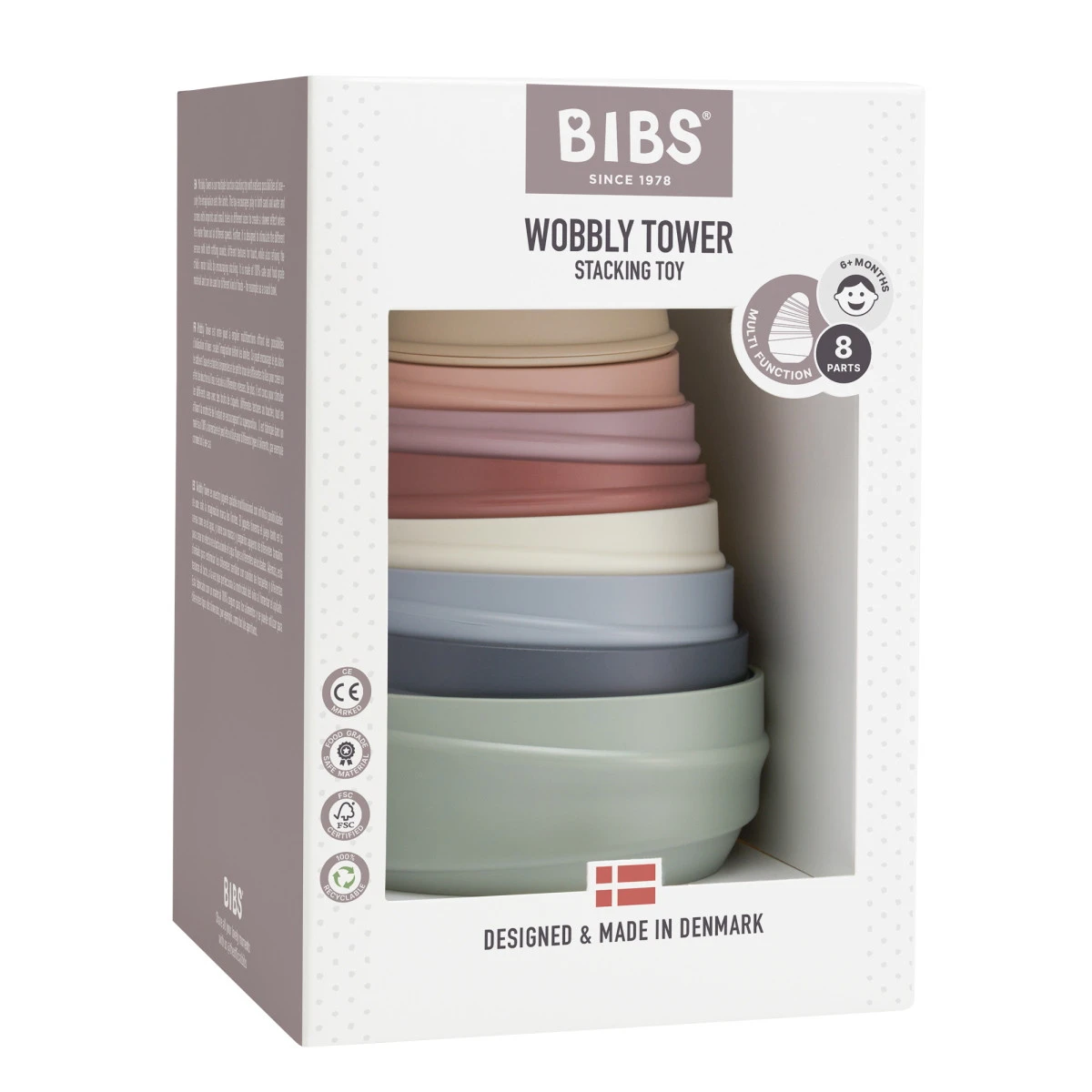 Bibs Pastel Rainbow Wobbly Tower Stapeltoren 4100100 3 Bibs Pastel Rainbow Wobbly Tower Stapeltoren 4100100 - Afbeelding 3