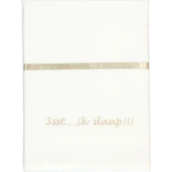 Briljant 'Ssst....Ik Slaap!!!' Zand 100 X 150 Cm Ledikantlaken