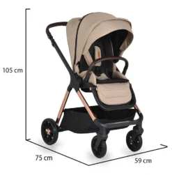 Cangaroo Empire Beige 3-in-1 Kinderwagen Incl. Autostoel -Dolu Verkoopwinkel cangaroo empire beige 3 in 1 kinderwagen incl. autostoel 20