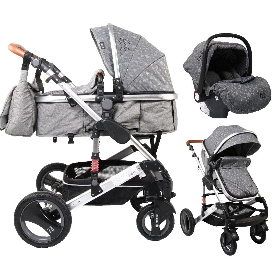 Cangaroo Gala Premium Stars 3-in-1 Combi Kinderwagen Incl. Autostoel 1 Cangaroo Gala Premium Stars 3-in-1 Combi Kinderwagen Incl. Autostoel