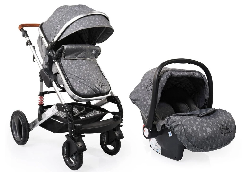 Cangaroo Gala Premium Stars 3-in-1 Combi Kinderwagen Incl. Autostoel 6 Cangaroo Gala Premium Stars 3-in-1 Combi Kinderwagen Incl. Autostoel - Afbeelding 6