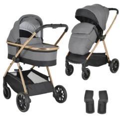 Cangaroo Hydra Grey 2-in-1 Kinderwagen Incl. Adapter