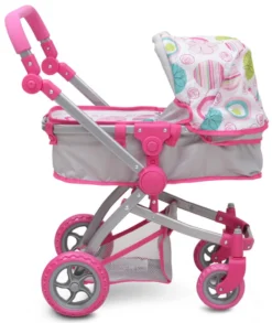 Cangaroo Pink Rose Poppen Kinderwagen 9651B -Dolu Verkoopwinkel cangaroo pink rose poppen kinderwagen 9651b 3