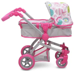 Cangaroo Pink Rose Poppen Kinderwagen 9651B -Dolu Verkoopwinkel cangaroo pink rose poppen kinderwagen 9651b 4