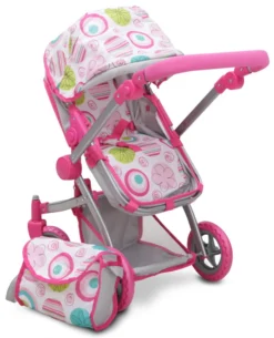 Cangaroo Pink Rose Poppen Kinderwagen 9651B -Dolu Verkoopwinkel cangaroo pink rose poppen kinderwagen 9651b 6