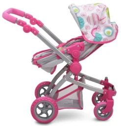 Cangaroo Pink Rose Poppen Kinderwagen 9651B -Dolu Verkoopwinkel cangaroo pink rose poppen kinderwagen 9651b 8